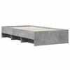 vidaXL Bed Frame without Mattress Concrete Grey 75x190cm Engineered Wood