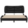 vidaXL Bed Frame with LED without Mattress "Hvar" Black 140x190 cm