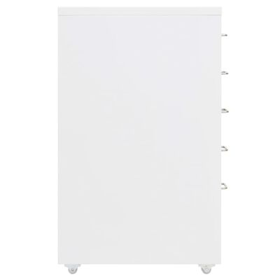 vidaXL Mobile File Cabinet White 28x41x69 cm Metal