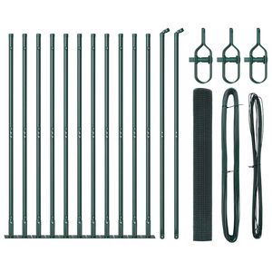 vidaXL Welded Wire Fence with Concrete Base 25 x 0.8 m Green Mesh