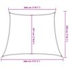 vidaXL Sunshade Sail 160 g/m² Dark Green 3/4x3 m HDPE