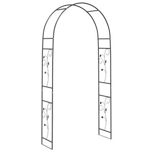 vidaXL Garden Arch Black 115 x 37 x 231 cm