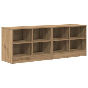 vidaXL Bed Cabinet 2 pcs Artisan Oak 66 x 33 x 48 cm Engineered Wood