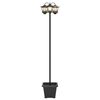 vidaXL 3-Head Lamp Post with Planter Black 32 x 32 x 188 cm