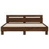 vidaXL Bed Frame without Mattress Brown Oak 160x200 cm