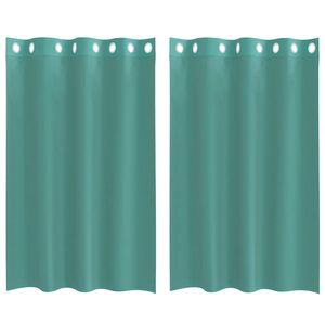 vidaXL Voile Curtains with Grommets 2 pcs Turquoise