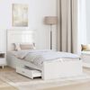 vidaXL Bed Frame with Headboard White 90 x 190 cm Engineered Wood