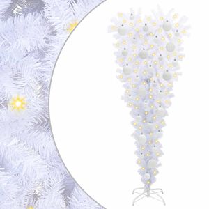 vidaXL Artificial Christmas Tree with Stand White 120 cm PVC and Steel