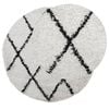 vidaXL Shaggy Rug PAMPLONA High Pile Modern Cream and Black &Oslash; 160 cm