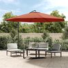vidaXL Cantilever Garden Parasol with Aluminium Pole 350 cm Terracotta