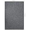 vidaXL Doormat Grey 80x120 cm