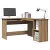 vidaXL Corner Desk Artisan Oak 120x140x75 cm Engineered Wood