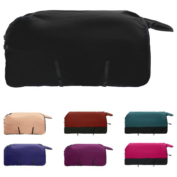 vidaXL Horse Blanket Full Black 165 cm Polyester