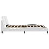 vidaXL Bed Frame without Mattress "Zadar" White 180x200 cm Super King Faux Leather