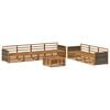 vidaXL Outdoor Sofa Set 8 pcs Natural Solid Acacia Wood