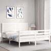 vidaXL Bed Frame without Mattress White 160x200 cm Solid Wood
