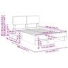 vidaXL Bed Frame with Headboard White 140 x 190 cm Engineered Wood