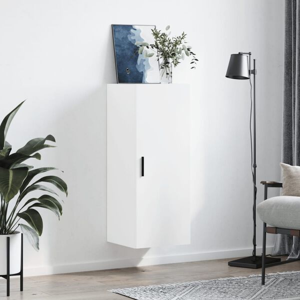 vidaXL Wall Mounted Cabinet White 34.5x34x90 cm
