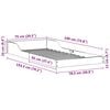 vidaXL Bed Frame Wax Brown 75 x 190 cm Solid Pine Wood