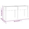 vidaXL Planter with Liner Grey 161x45x76 cm Solid Wood Fir