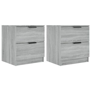 vidaXL Bedside Cabinets 2 pcs Grey Sonoma Engineered Wood