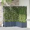 vidaXL Garden Planter 5 pcs Grey 120 x 120 x 143 cm Plastic