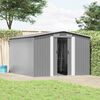 vidaXL Garden Shed 257x298x178 cm Metal Grey