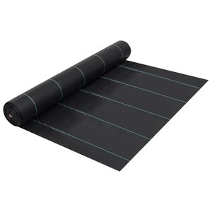 vidaXL Weed Membrane | Black with Green Stripes | 100% Polypropylene | 1 x 10 m