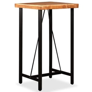vidaXL Bar Table | Multicolour | Solid acacia wood, steel | 60x60x107 cm