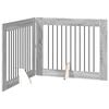 vidaXL Foldable Dog Gate with Stands 2 pcs Grey Sonoma 200.5 cm
