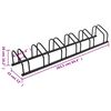 vidaXL Bike Rack for 6 Bikes Black Steel