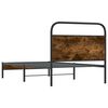 vidaXL Bed Frame Without Mattress 90x200 cm Smoked Oak Engineered Wood