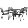 vidaXL Stackable Garden Chair Set 5 pcs Anthracite Powder-coated Steel