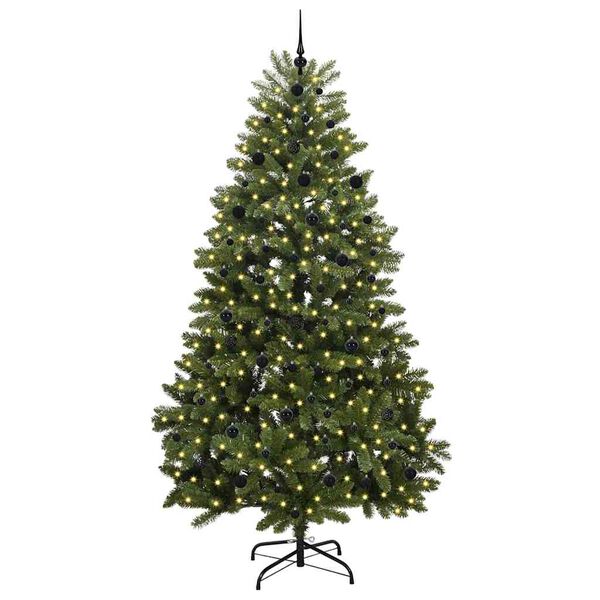 vidaXL Artificial Christmas Tree Green 240 cm PVC and Metal