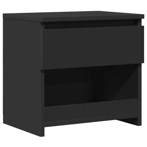 vidaXL Bedside Cabinet Black 40x30x39 cm Engineered Wood