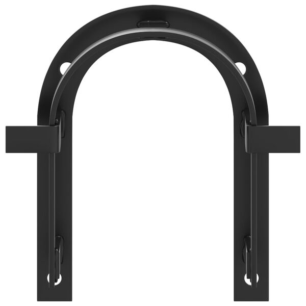 vidaXL Bridle Rack Wall Mounted Black Iron