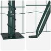 vidaXL Fence with Posts Green 0.6 x 50 m Steel