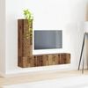 vidaXL TV Cabinet Set Wall-mounted 2 pcs Old Wood Engineered Wood