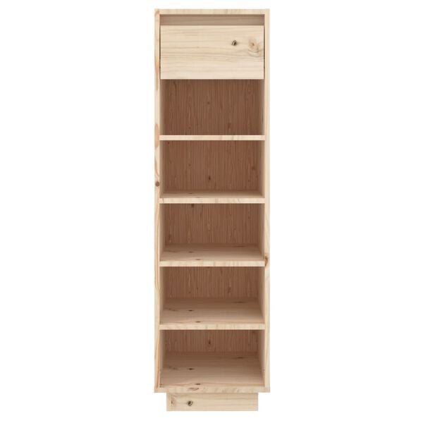 vidaXL Shoe Cabinet 30x34x105 cm Solid Wood Pine