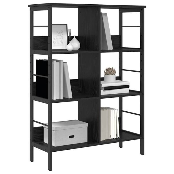 vidaXL Bookshelf Black Oak 82 x 32 x 112 cm Engineered Wood