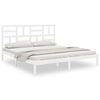 vidaXL Bed Frame without Mattress White Solid Wood 200x200 cm