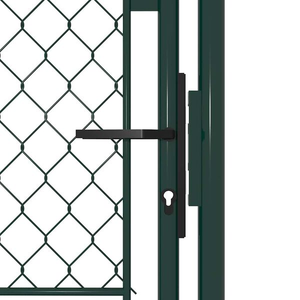 vidaXL Garden Gate Steel 100x175 cm Green