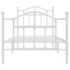 vidaXL Metal Bed Frame without Mattress with Footboard White 90x200cm