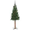 vidaXL Slim Christmas Tree Green 150 cm PVC and Solid Pine wood