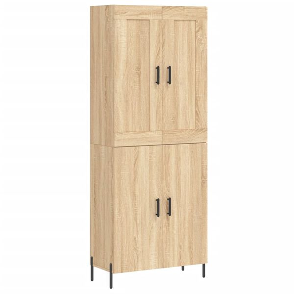 vidaXL Highboard Sonoma Oak 69.5x34x180 cm Engineered Wood