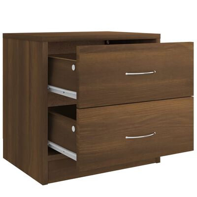 vidaXL Bedside Cabinet Brown Oak 40x30x40 cm Engineered Wood