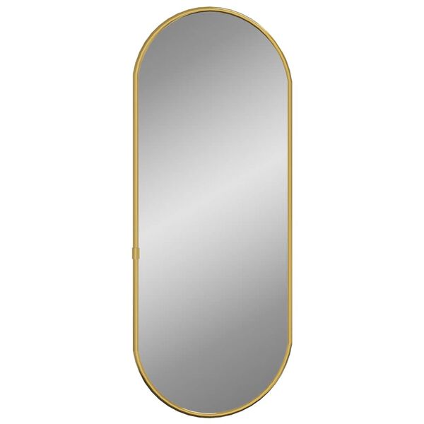 vidaXL Wall Mirror Gold 60x25 cm Oval