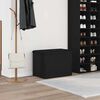 vidaXL Storage Bench Black oak 62 x 42 x 45 cm Engineered Wood