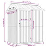 vidaXL Garden Shed Brown 192x152.5x237 cm Galvanised Steel