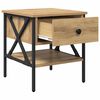 vidaXL Bedside Cabinet with Drawer Artisan oak 40 x 42 x 45 cm